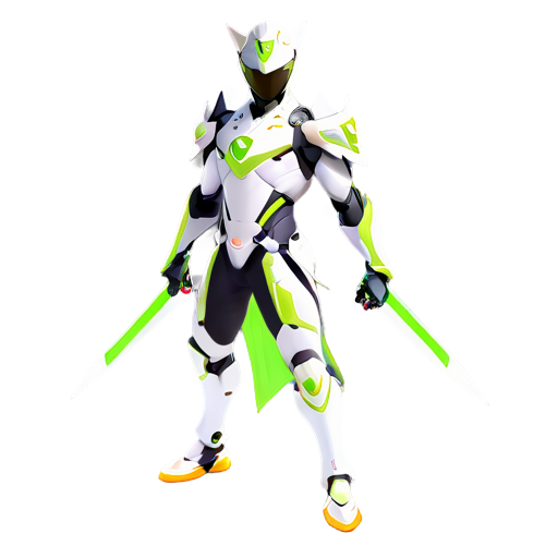Transparent image of Genji from Overwatch