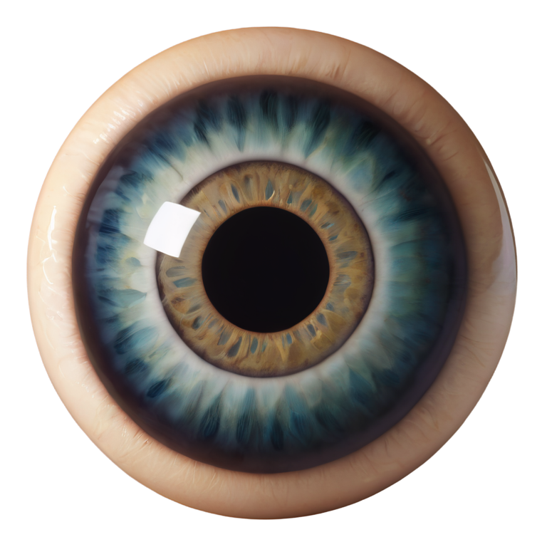 Eyeball PNG with detailed iris and pupil