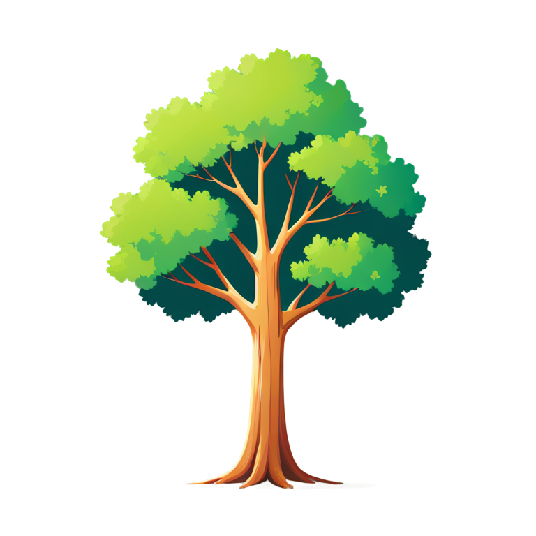 a minimalist logo of a tree